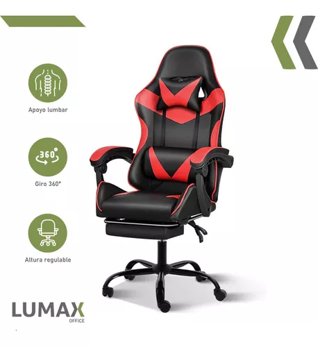 Silla Gamer Ergonómica Reclinable con Reposa Pies