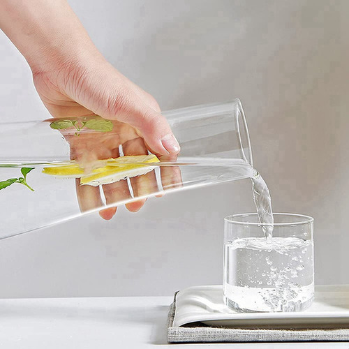 3x Clear Bedside Water Carafe Set With Tumbler Glass For Bed