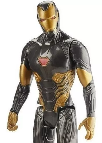 aceleración calcio Genealogía Iron Man Traje Negro Dorado 30cm Marvel Avenger Hasbro E7878