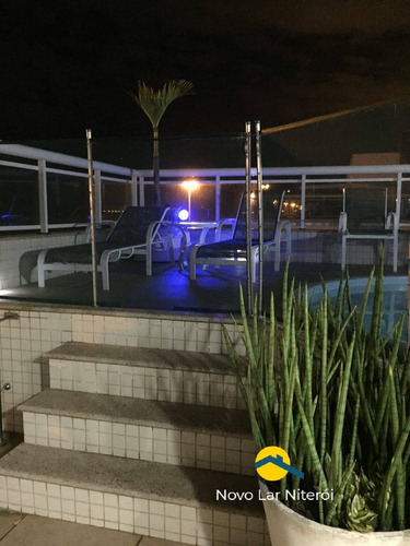 Imagem 4 de 15 de Excelente Cobertura Linear Alto Padrão Frente Mar 4 Quartos 3 Vgs Piscina - 240