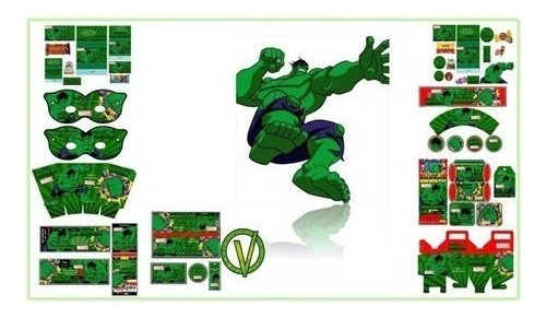 Kit Imprimible   Fiesta De Hulk El Hombre Increible