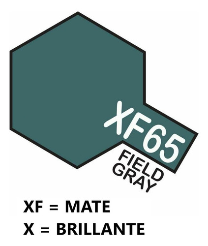 Field Gray By Tamiya # Xf65mn 10ml ( Mate)