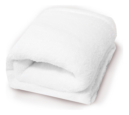 Manta Bebe Soft Microfibra Cobertor Enxoval Anti-alérgico Cor Branco