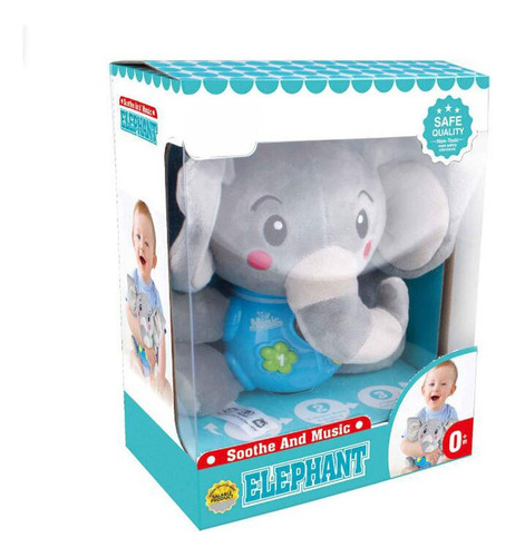 Baby Toys 0-12 Meses Elefante Musical De Peluche Con Luces