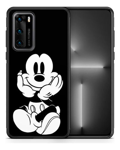 Funda Huawei Tpu Arte Mickey Mouse Blanco Y Negro