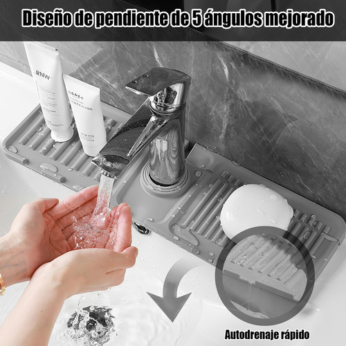 2 En 1 Alfombrilla De Silicona Absorbente Tapete Fregaderone