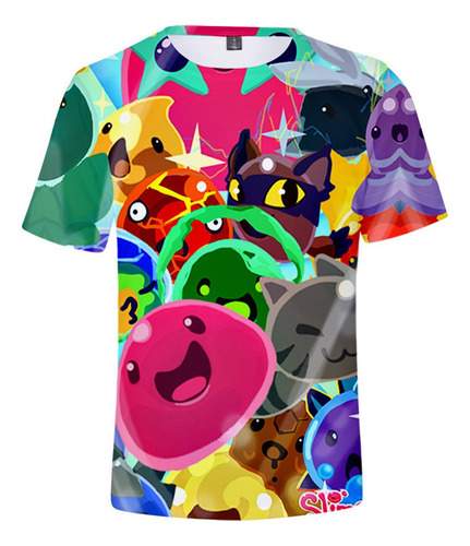 Xt Game Slime Rancher Camiseta Atigrado Y Traje De Limo Rosa