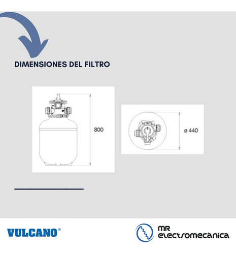 Imagen 8 de 10 de Filtro Vulcano Vc30 + Bomba Bae075 3/4hp / Ideal 50000l 30-3