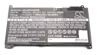 Batería Para Hp Probook 430 G4, Rr03xl, 3500mah
