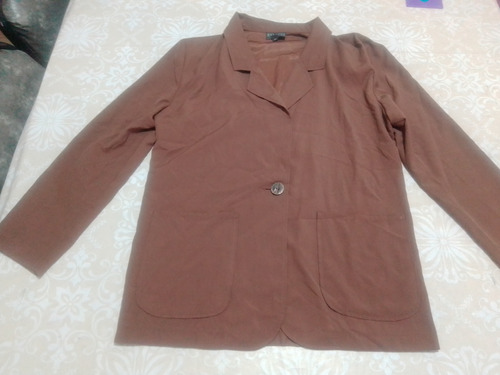 Saco Dama Señora Color Marron Tela Muy Finita Tipo Camisa