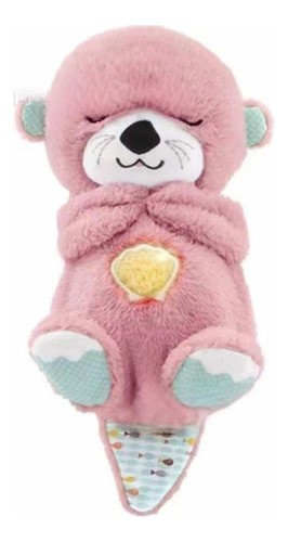 Breathing Bear Otter Baby Sleeping Doll Rosa