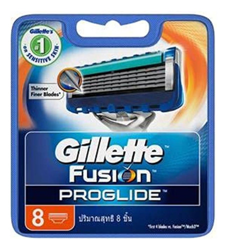 Gillette -1 Fusion Proglide Cuchillas De Recambio Para Homb.