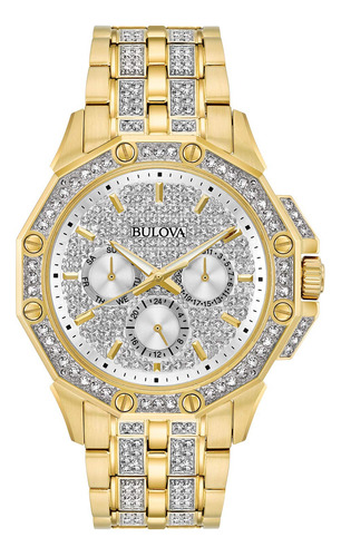 Reloj Bulova 98c126 Cristal De Hombre En Acero