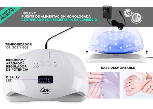 Imagen 5 de 10 de Cabina Para Uñas Gadnic Ledsun Plus Uv 72w Uso Profesional