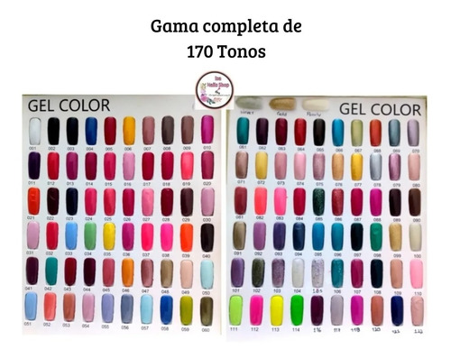 Gama Completa 101 Colores, Gel De 1 Paso+ Básicos De Regalo Y Stickers