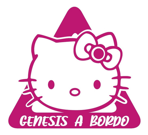 Etiquetas Vinil Bebe A Bordo Mascota Gato Pepa Hello Kitty