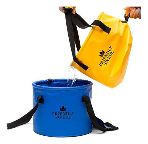 The Friendly Swede Cubo Plegable Con Tapa, Cubo Plegable Par
