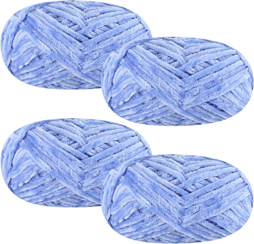 4 Pcs 400g Hilo De Chenilla Suave Hilo De Terciopelo Para Ga