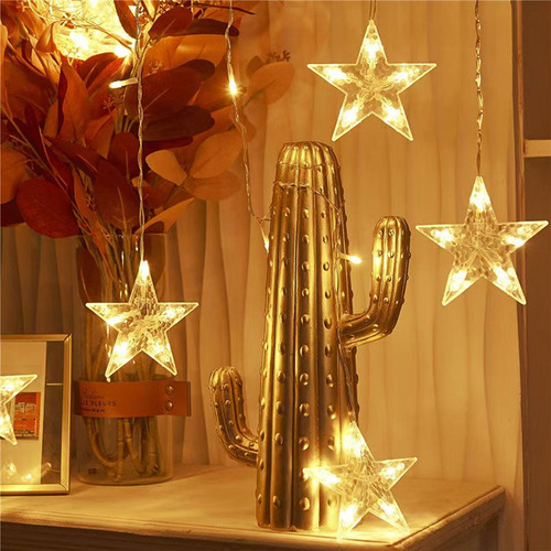 Para Guirnalda De Luces Navideñas Con Forma Estrella Para
