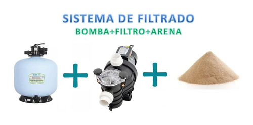 Kit Piscina Bomba 1.2hp Filtro Arena 19 Pulgada 