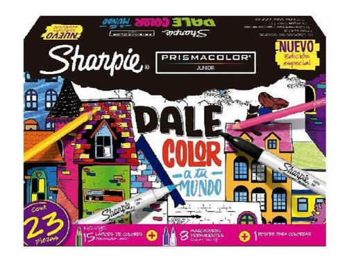 Kit Colores Prismacolor Y Marcadores Sharpie X23 Unids