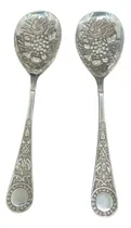 Comprar Antiguo Par De Cucharas De Servir , Enfs , 107 Gramos 