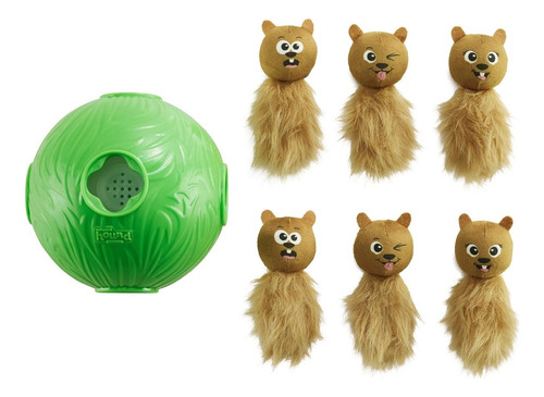 Brinquedo Dog Snuffle N´treat Ball Outward Hound Puzzle Cães Cor Verde