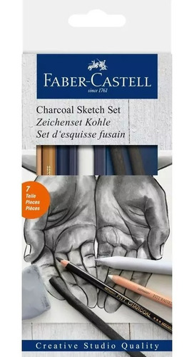 Set Lapices  Dibujo Carboncillo Faber-castell