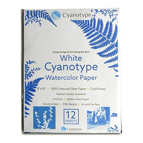 Papel Cianotipo 8  X 10  Paquete De 12 (blanco)