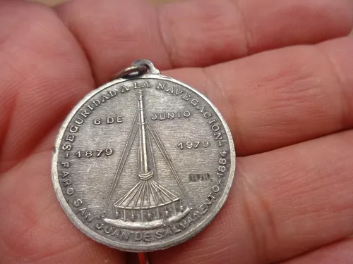 Medalla Militar Faro San Juan Armada Ara Marina Guerra Salva (Usado)