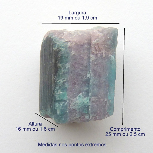 Turmalina Paraíba Violeta Bruta Pedra Preciosa Natural 3154