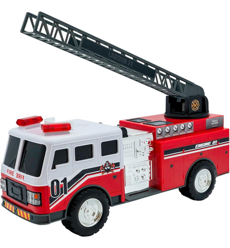 Action Drive - Camión De Bomberos Interactivo De 16 Pulgadas