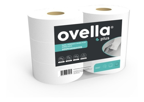 Papel Higienico Industrial Pack 6 Rollosx 250 Mts Doble Hoja