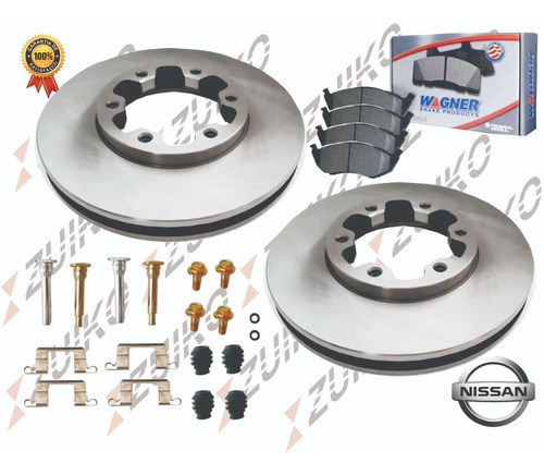 Kit Disco Delantero Urvan 02-18 Nv350 Con Balatas Y Repuesto