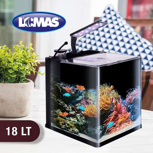 Imagen 4 de 7 de Acuario Marino Equipado Chico Para Peces Agua Salada 18 Lts
