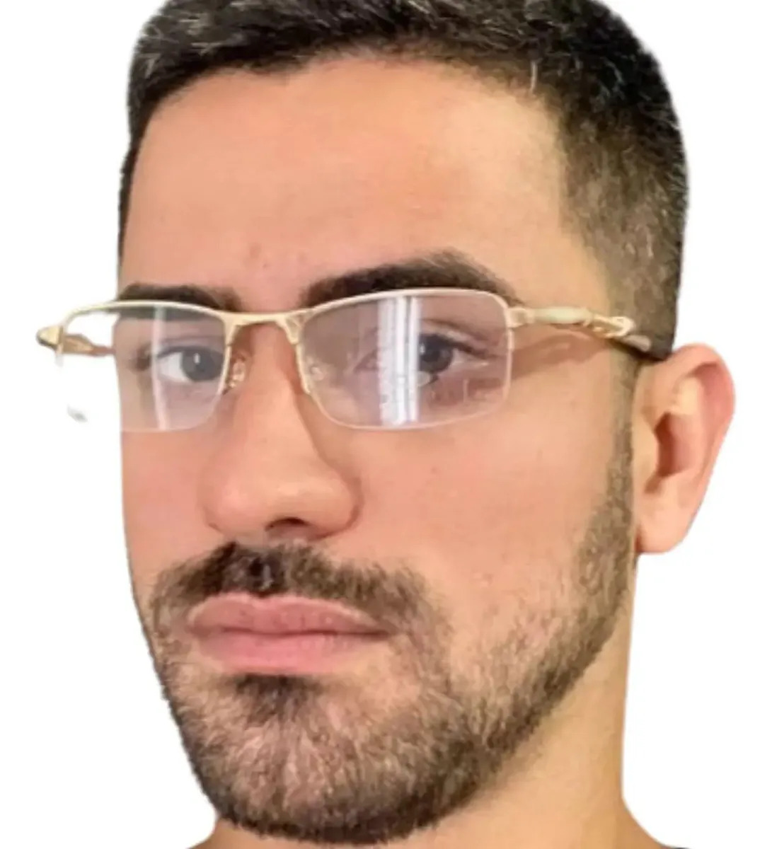 Armação De Grau Oculos Descanso Lupa Molinha X Metal Vilao Cor DOURADO - KIT PRETO
