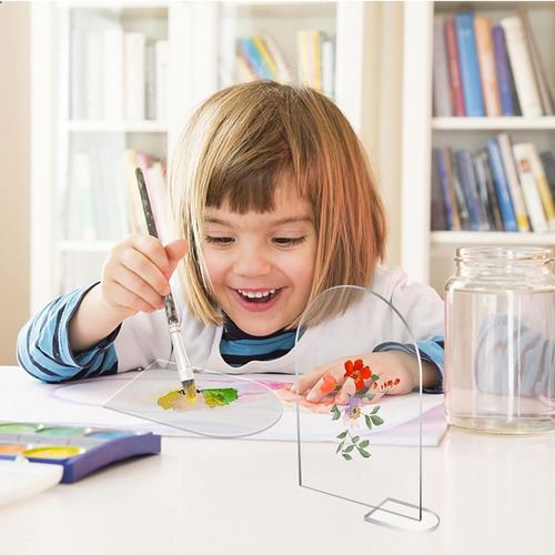 10 Acrílico Numero De Mesa Con Base Sublimable 14.5×9.5cm