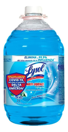 Lysol Desinfectante 5 Litros Elimina 99.9%virus Azul