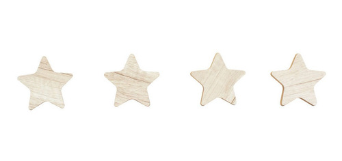 Imagen 2 de 8 de Perchero De Pared Estrellas X 4 Escandinavo Nordico