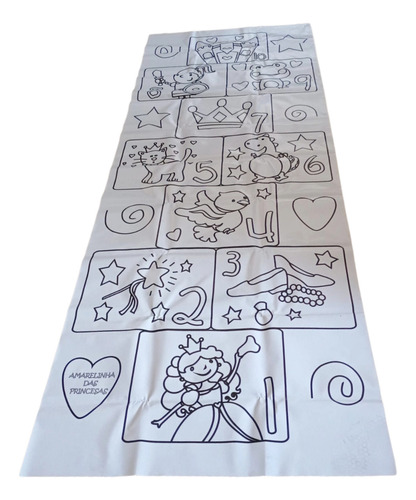 Brinquedo Amarelinha Da Princesa Pinta E Apaga Bate Bumbo