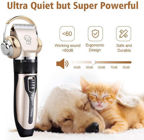 Imagen 9 de 9 de Maquina De Peluquería Canina Kit Mascotas Inalámbrica Full