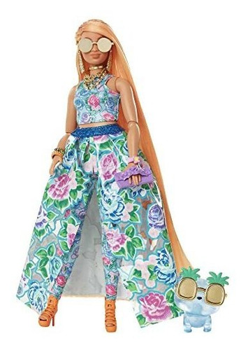 Barbie Extra Fancy Doll, Curvy Doll En Vestido Floral De 2