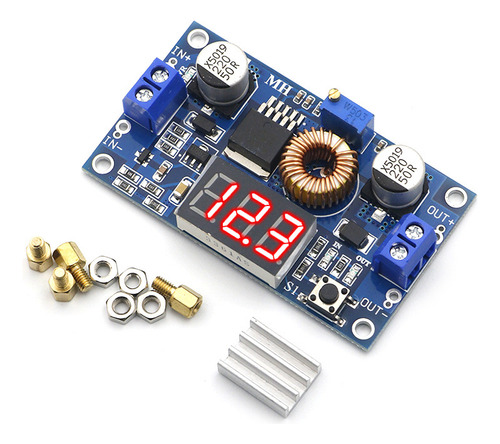Módulo Dc-dc Xl4015e 5a 75w Ajustable Con Pantalla Voltaje