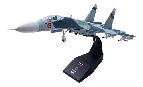 Escala 1/100 Flanker Sukhoi Su-27 Fighter Modelo De Avión