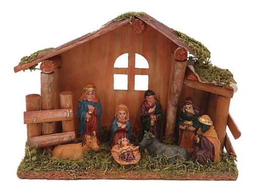 Pesebre Madera Arbol Navidad Decoracion M3 - Sheshu Navidad
