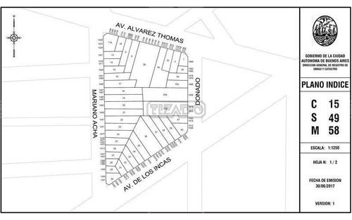 Terreno Lote En Venta Ubicado En Villa Ortúzar, Capital Federal, Buenos Aires