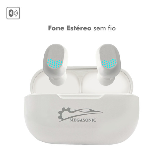 Fone Ouvido Bluetooth Sem Fio Interno Preto Rosa Branco