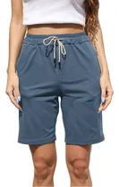 Comprar Bermudas Casuales Para Mujer Con Cordón Elástico Ajustable