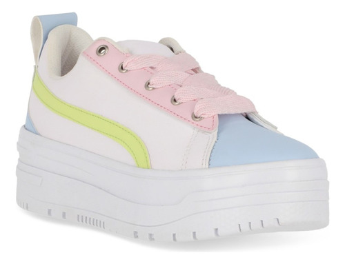 Tenis Sneakers Dama Piso Blanco Sintético 325-42