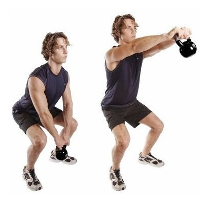 Imagen 8 de 9 de Pesa Rusa O Kettlebell De Hierro Fundido Recubierta 16 Kg